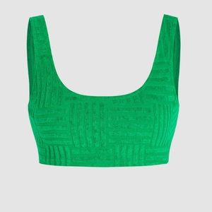 NWT green cider crop top